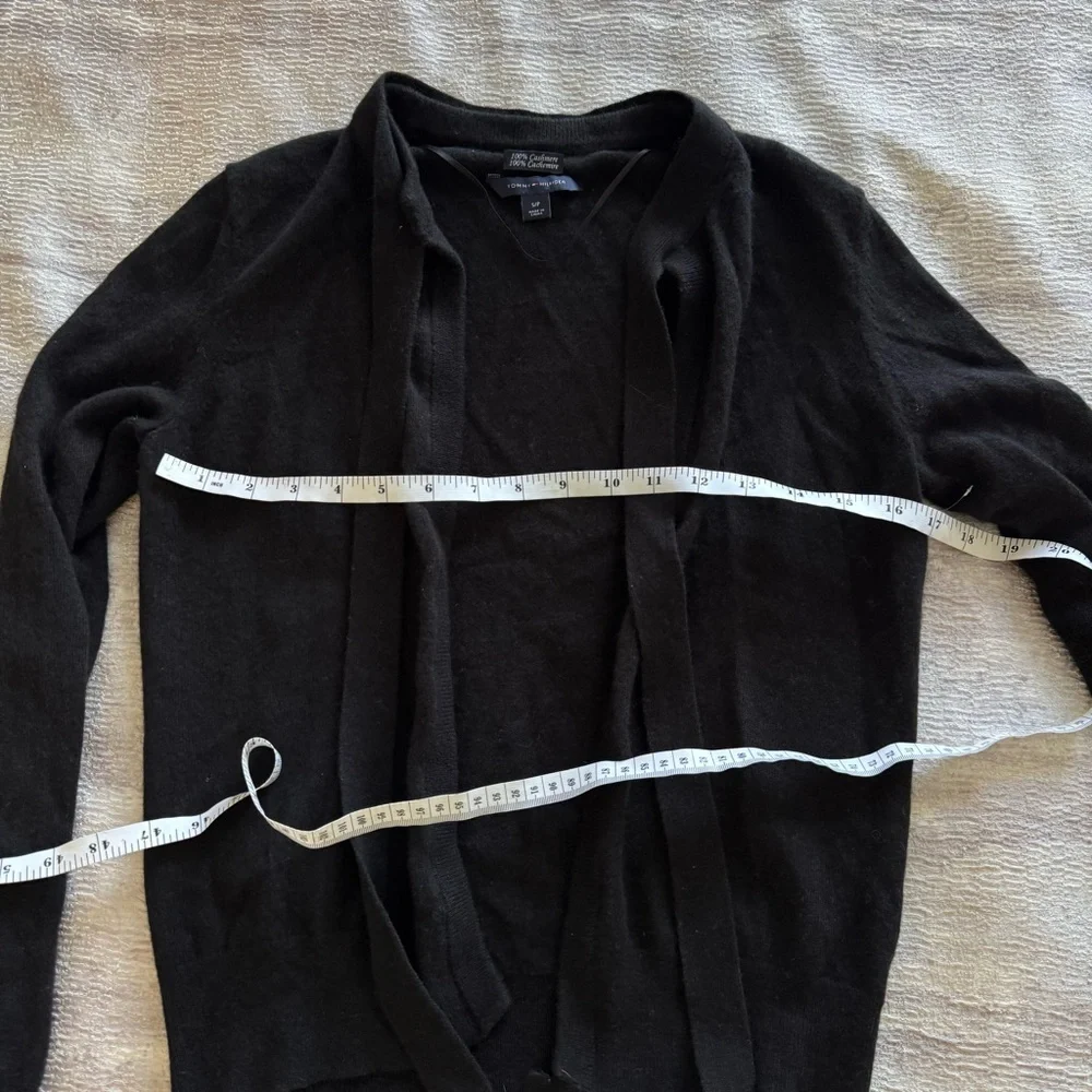 NWOT! Tommy Hilfiger Black 100% Cashmere Women's Cardigan, Size S - Picture 7 of 8